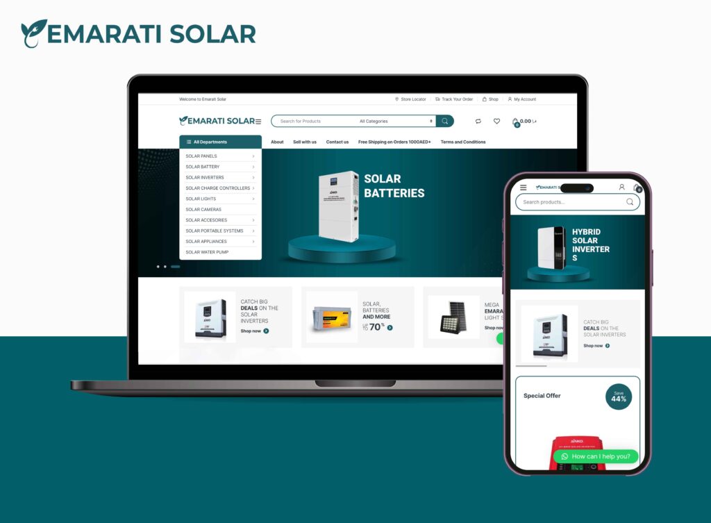 Website development project - Emarati Solar