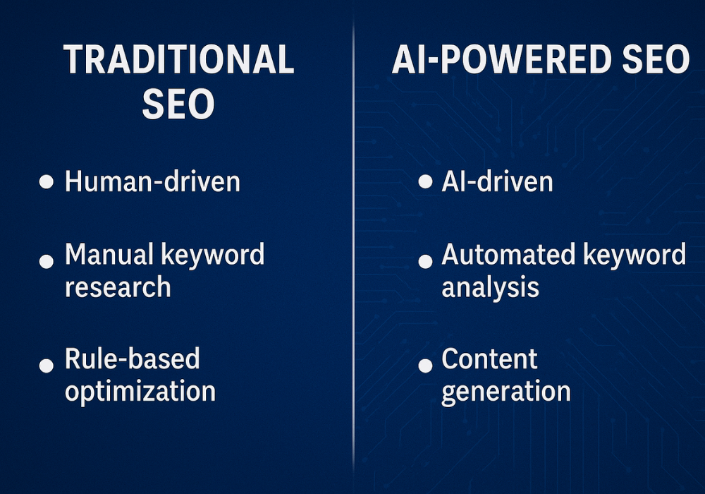 traditional and ai powered seo